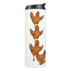 Chicken acrobats thermal tumbler