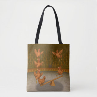 Chicken acrobats Tote