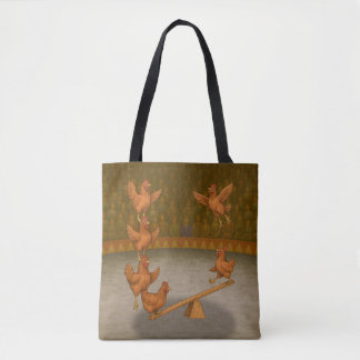 Chicken acrobats Tote