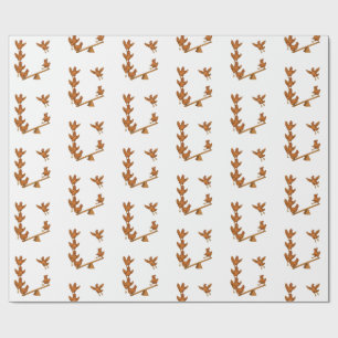 Chicken acrobats wrapping paper