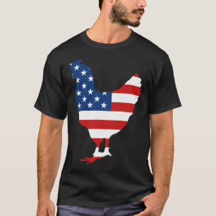 Chicken American Flag T-Shirt
