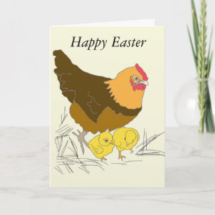 Chicken and Chicks Easter Holiday Card