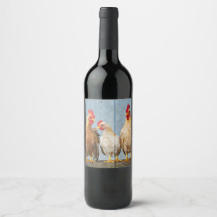 Chicken and Friends Wine Label