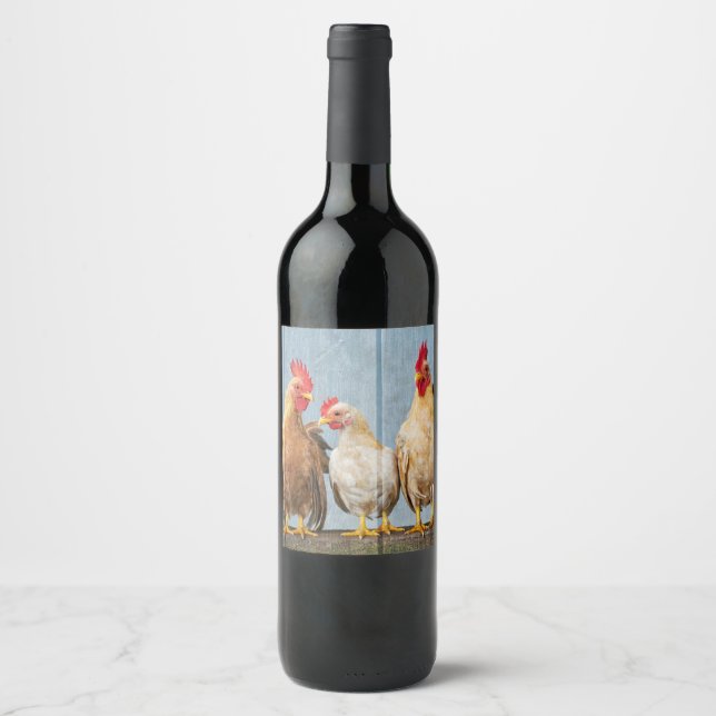 Chicken and Friends Wine Label (Front)