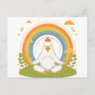 Chicken and his Yoga mantra Postcard