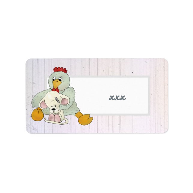 Chicken and mouse label (Front)