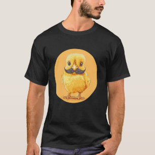 Chicken and Moustache Beard for funny Adults and K T-Shirt