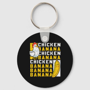 Chicken And Nana Dance Funny Fruit Meme For Women Key Ring