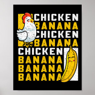 Chicken And Nana Dance Funny Fruit Meme For Women  Poster