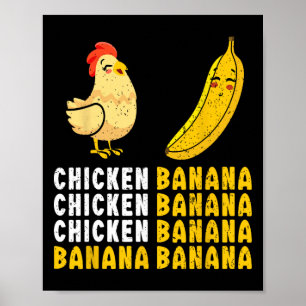 Chicken And Nana Dance Funny Meme For Girls Women Poster