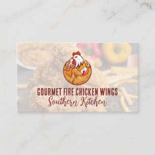 Chicken and Peppers Logo   Fried Chicken Business Card