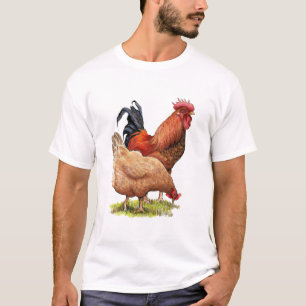 Chicken And Rooster Art, Poultry, Farm Animals T-Shirt