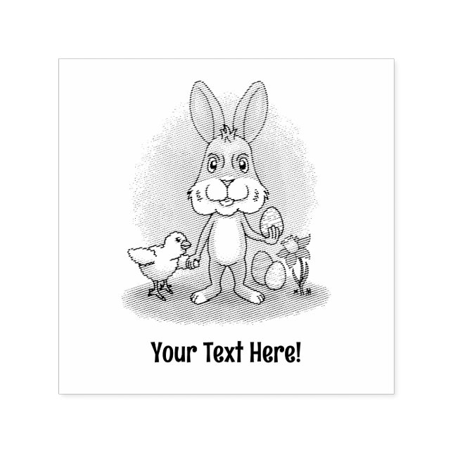Chicken and the Easter Bunny Self-inking Stamp (Design)