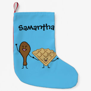 Chicken and Waffles American & Southern Cooking Small Christmas Stocking