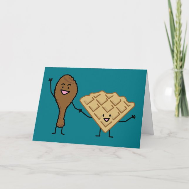 Chicken and Waffles American & Southern Cooking Thank You Card (Front)