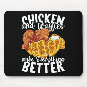 Chicken And Waffles Brunch Food Funny Mouse Mat
