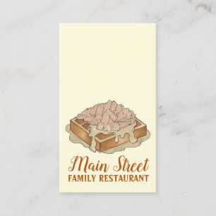 Chicken and Waffles PA Dutch Amish Restaurant Food Business Card