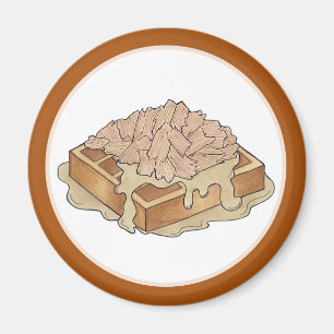 Chicken and Waffles Pennsylvania Dutch Amish Food Magnet