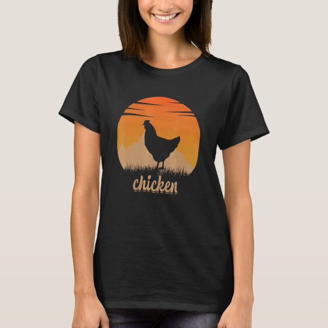 Chicken Animal Hot In The Mounta In Nature T-Shirt (Front)