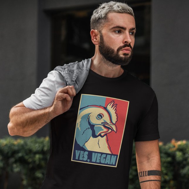 Chicken Animal Poster Vegan T-Shirt (Creator Uploaded)