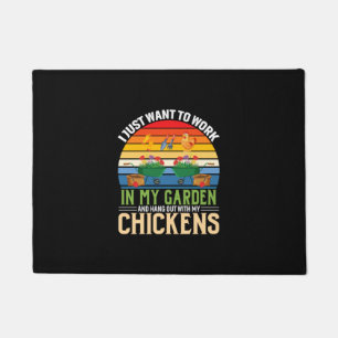 Chicken Art And Hangout With My Chickens Doormat