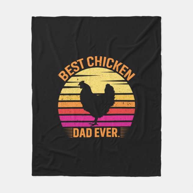 Chicken Art Best Chicken Fleece Blanket (Front)