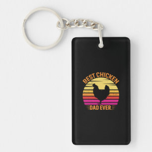 Chicken Art Best Chicken Key Ring