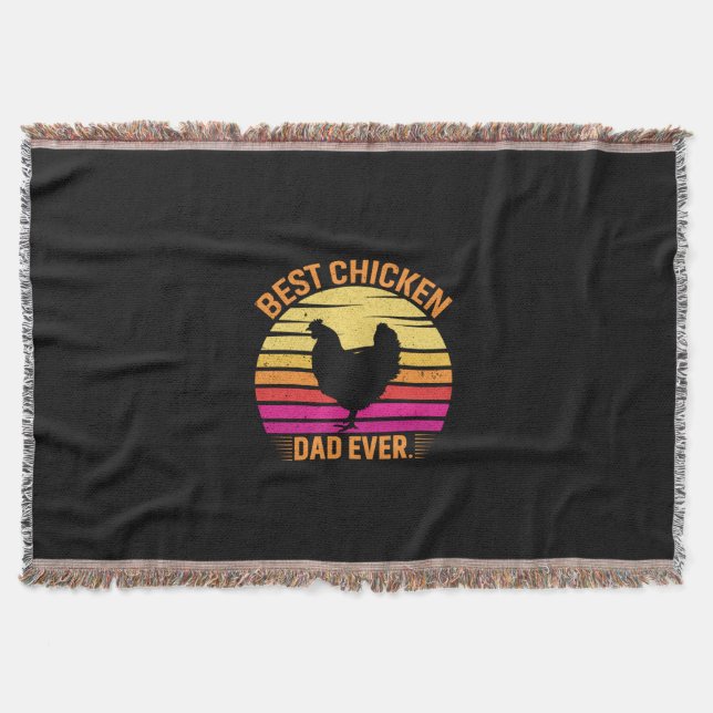 Chicken Art Best Chicken Throw Blanket (Front)