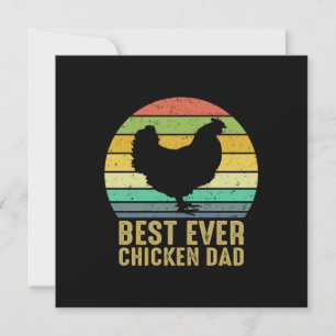 Chicken Art Best Ever Chicken Dad Holiday Card