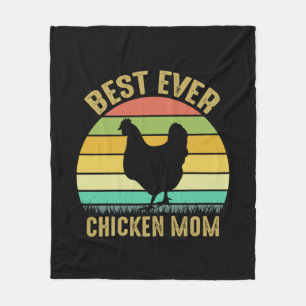 Chicken Art Best Ever Chicken Mum Fleece Blanket