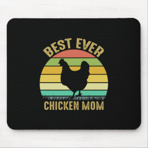 Chicken Art Best Ever Chicken Mum Mouse Mat