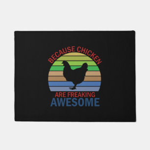 Chicken Art Chicken Are Freaking Awesome Doormat