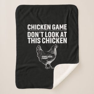 Chicken Art Chicken Game Sherpa Blanket