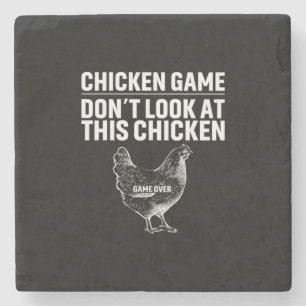 Chicken Art Chicken Game Stone Coaster
