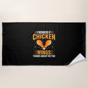 Chicken Art Chicken Wing Beach Towel