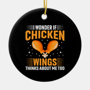 Chicken Art Chicken Wing Ceramic Tree Decoration