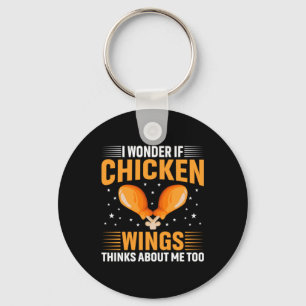 Chicken Art Chicken Wing Key Ring