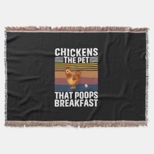 Chicken Art Chickens The Pet Throw Blanket
