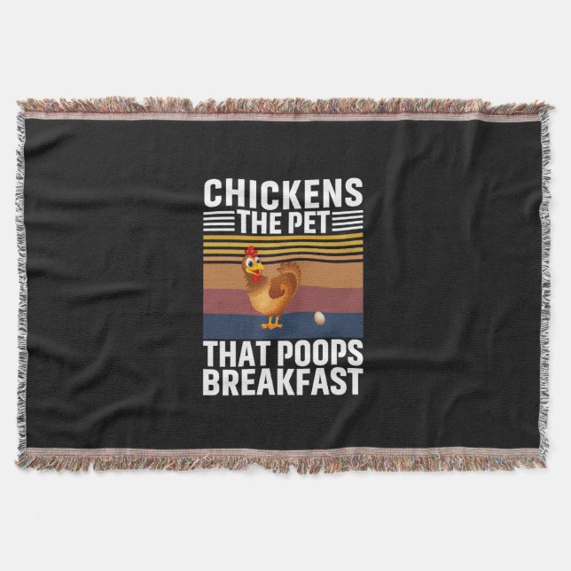 Chicken Art Chickens The Pet Throw Blanket (Front)