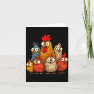 Chicken Art Crazy Chicken For Men Women Kid Boy Fa Card