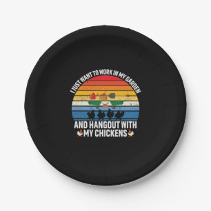 Chicken Art Hangout With My Chickens Paper Plate