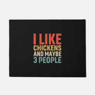 Chicken Art I Like Chickens Doormat