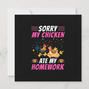 Chicken Art My Chicken Ate My Homework Holiday Card