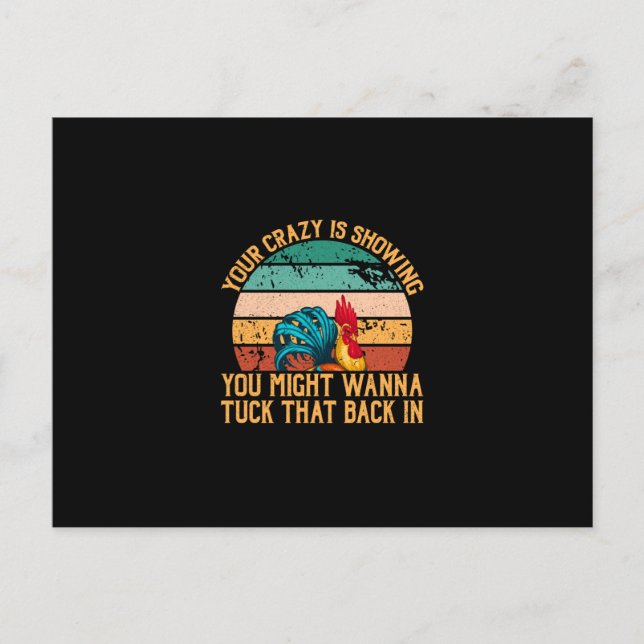 Chicken Art You Might Wanna Tuck Postcard (Front)