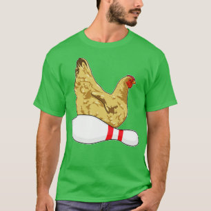 Chicken at Bowling with Bowling pin T-Shirt