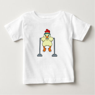 Chicken at Fitness Pull-ups Baby T-Shirt