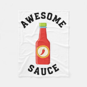 Chicken Awesome Sauce Bottle Fleece Blanket