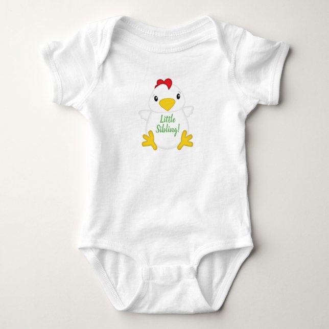 Chicken Baby Shower Farm Bodysuit (Front)