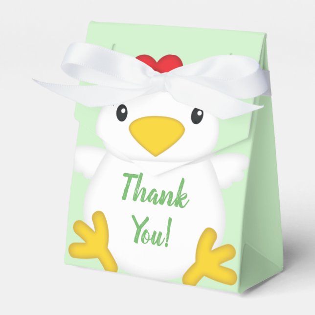 Chicken Baby Shower Farm Favour Box (Front Side)