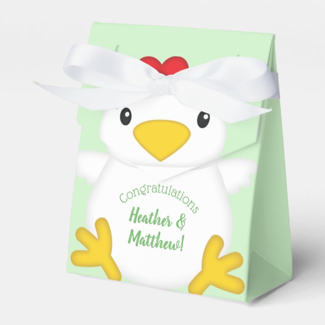 Chicken Baby Shower Farm Favour Box (Front Side)